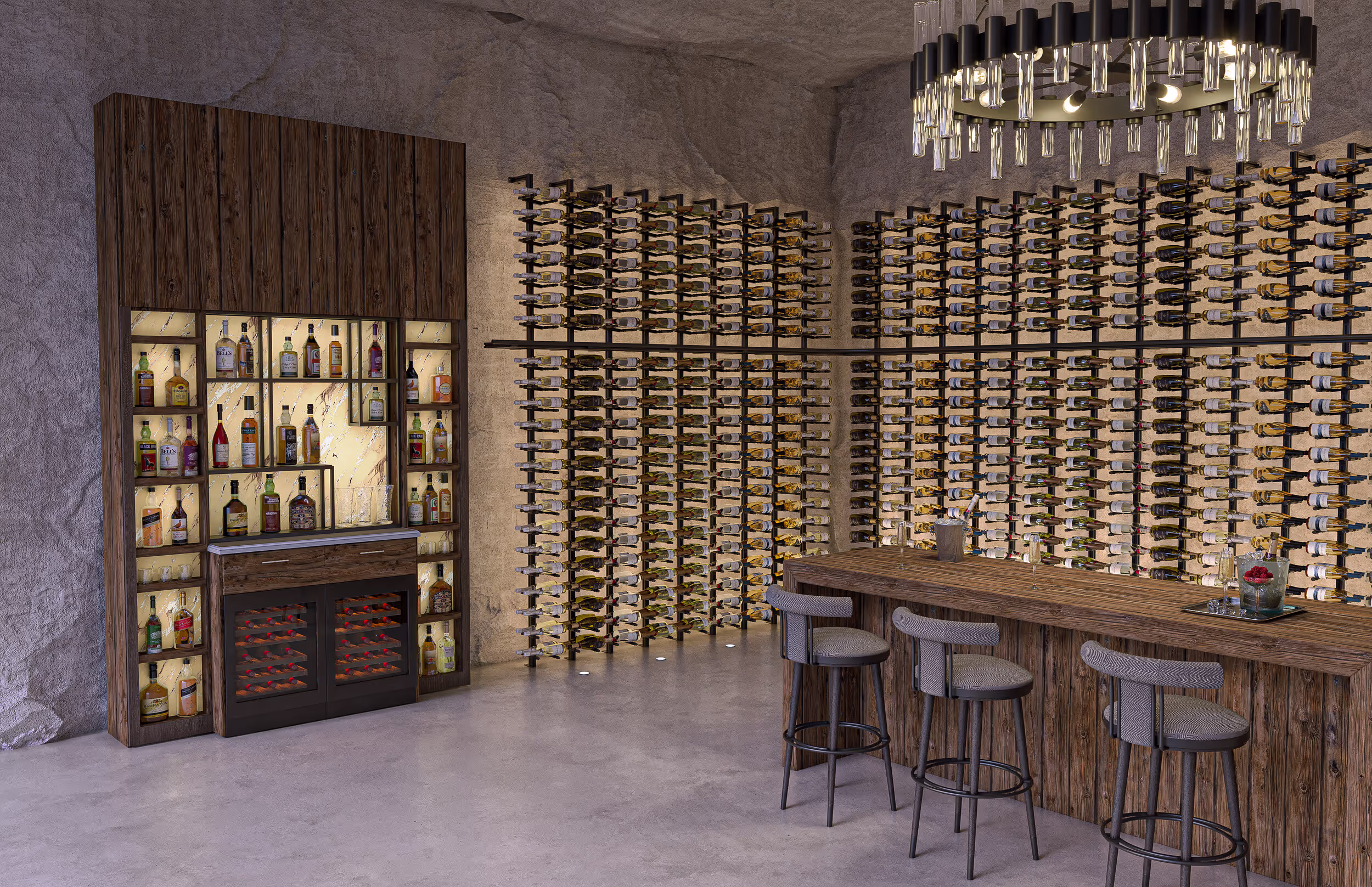 674e30f9fc4ee4c7b3949e62 674e30e02d2d00095a53aaf6 Wine Cave Design With Ladder Display Series 20(3)