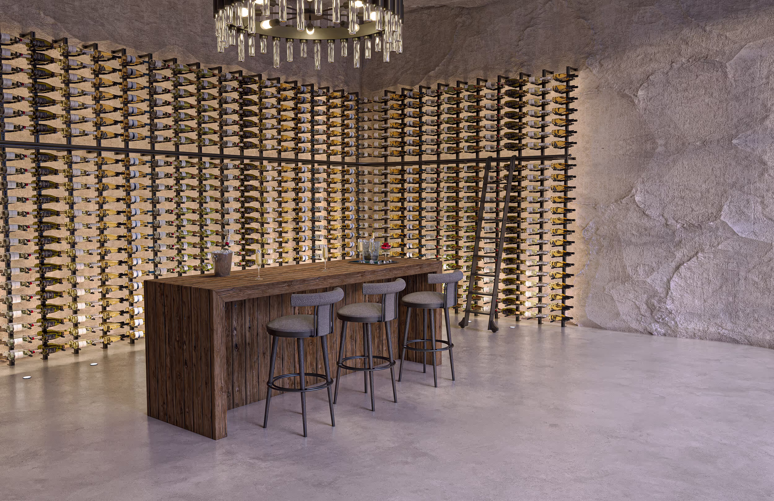 674e30f9fc4ee4c7b3949e69 674e30efb511ecf76997b23e Wine Cave Design With Ladder Display Series 20(1)